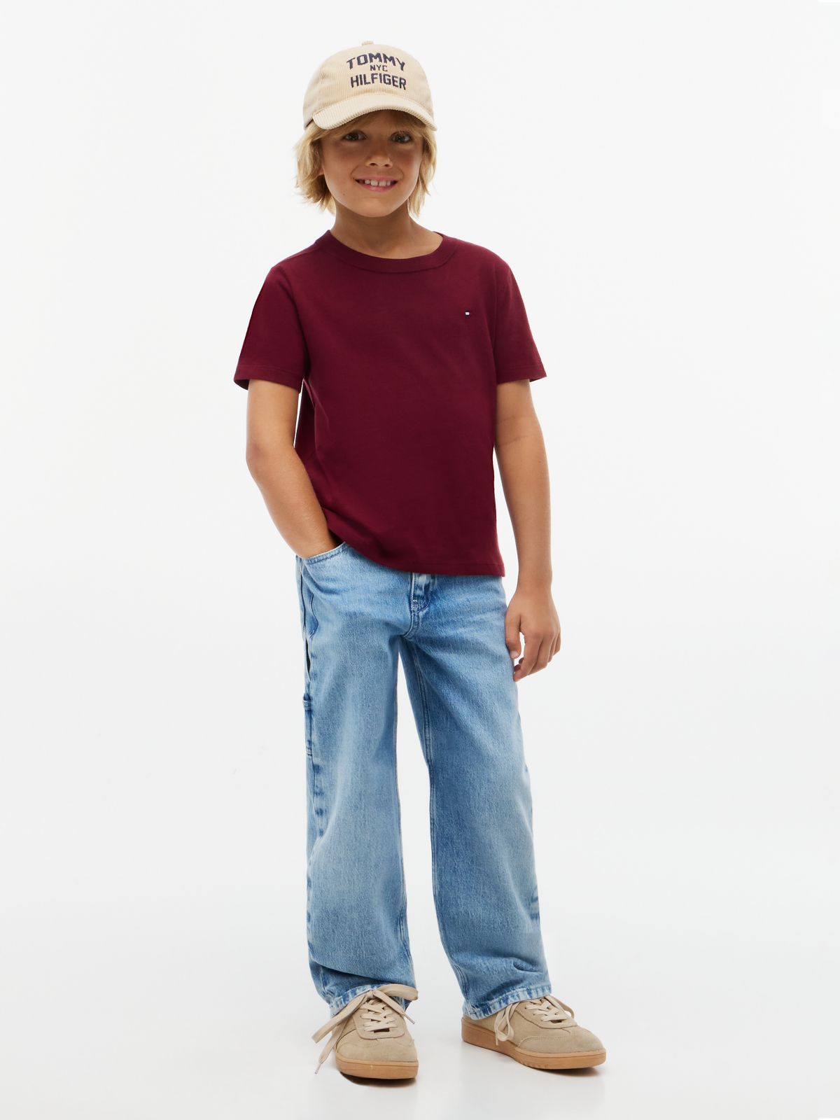 Kids' Everyday Crewneck T-Shirt — Burgundy