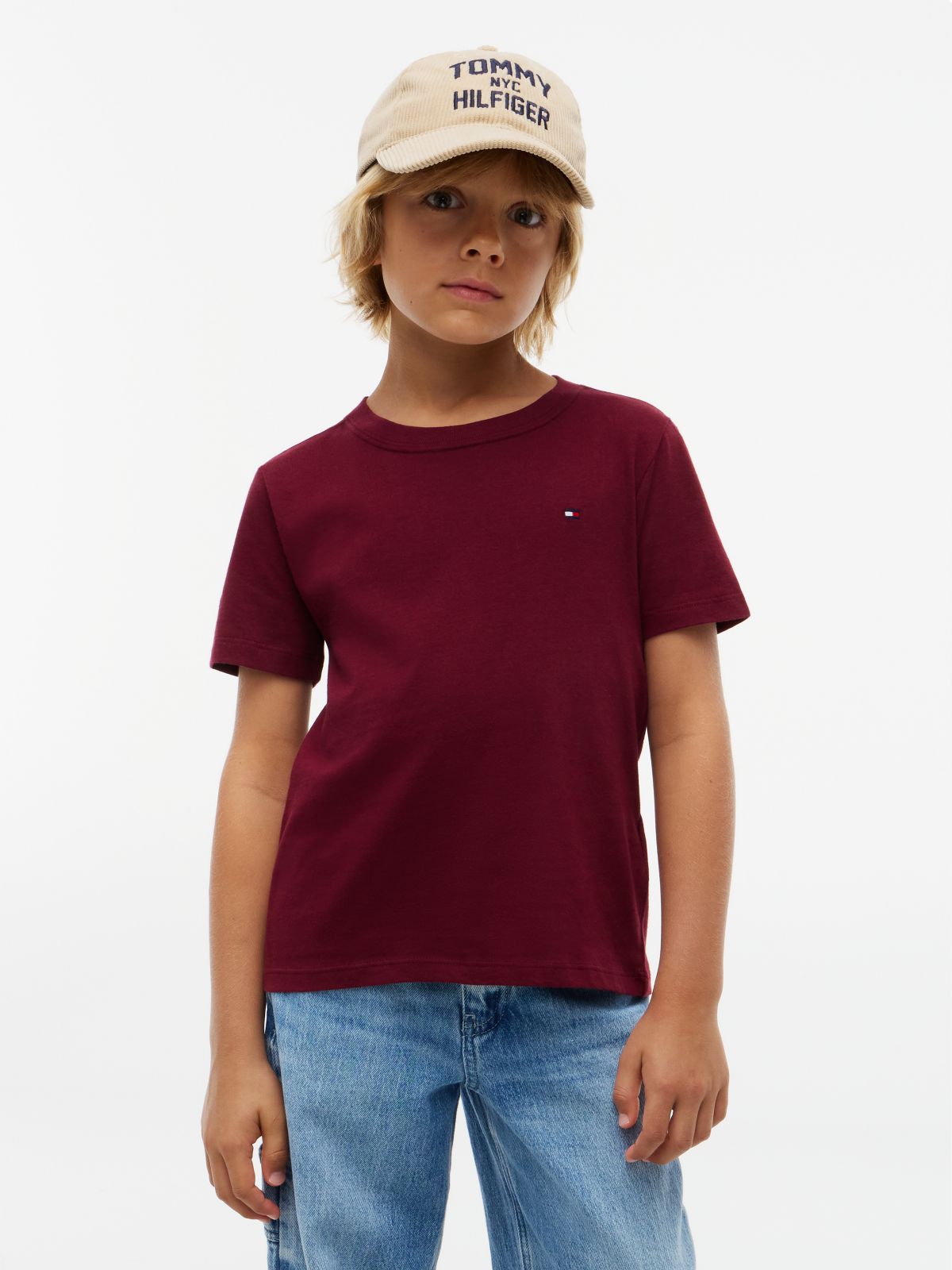 Kids' Everyday Crewneck T-Shirt — Burgundy