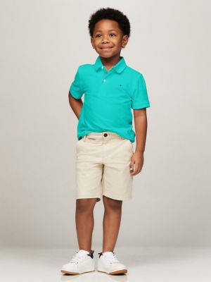 Kids' Solid Stretch Polo, Water Garden