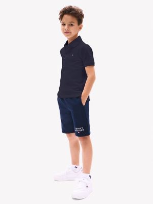 Kids' Solid Stretch Polo, Navy