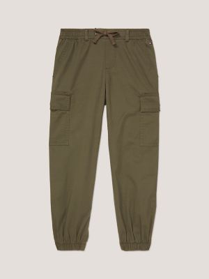 Kids' Stretch Cargo Chino Jogger, Army Green
