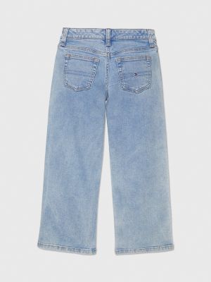 Kids' High Rise Wide Leg Stretch Jean, Light Wash