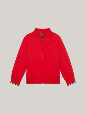 Red tommy hilfiger bomber jacket online