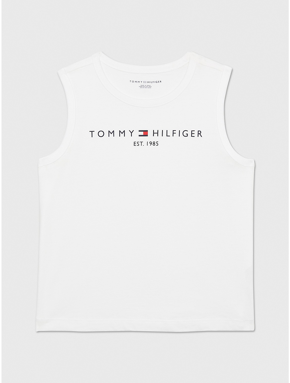 Tommy Hilfiger Girls' Kids' Hilfiger Logo Tank Top - White - XS