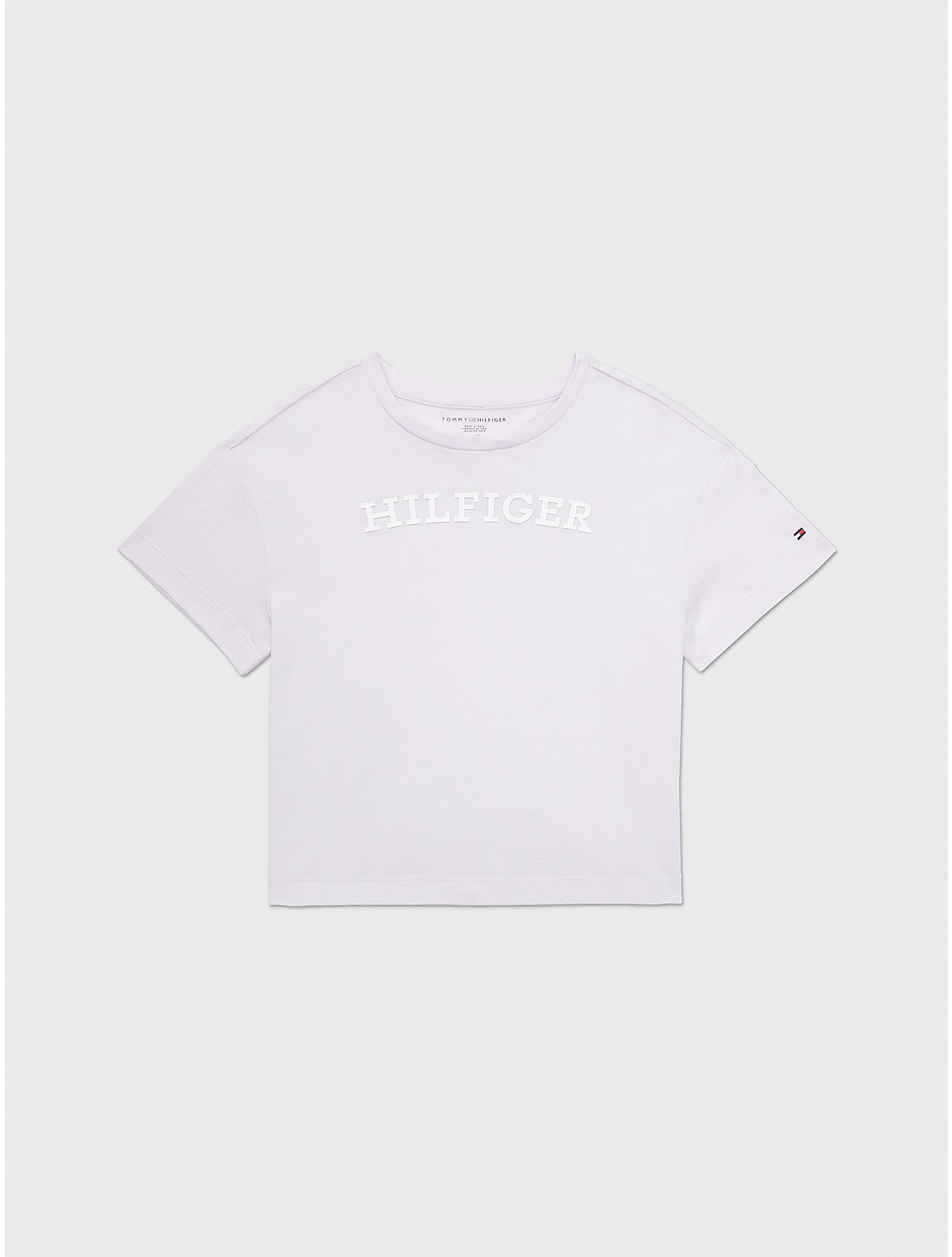 Tommy Hilfiger Girls' Kids' Monotype Logo T-Shirt - Purple - XS