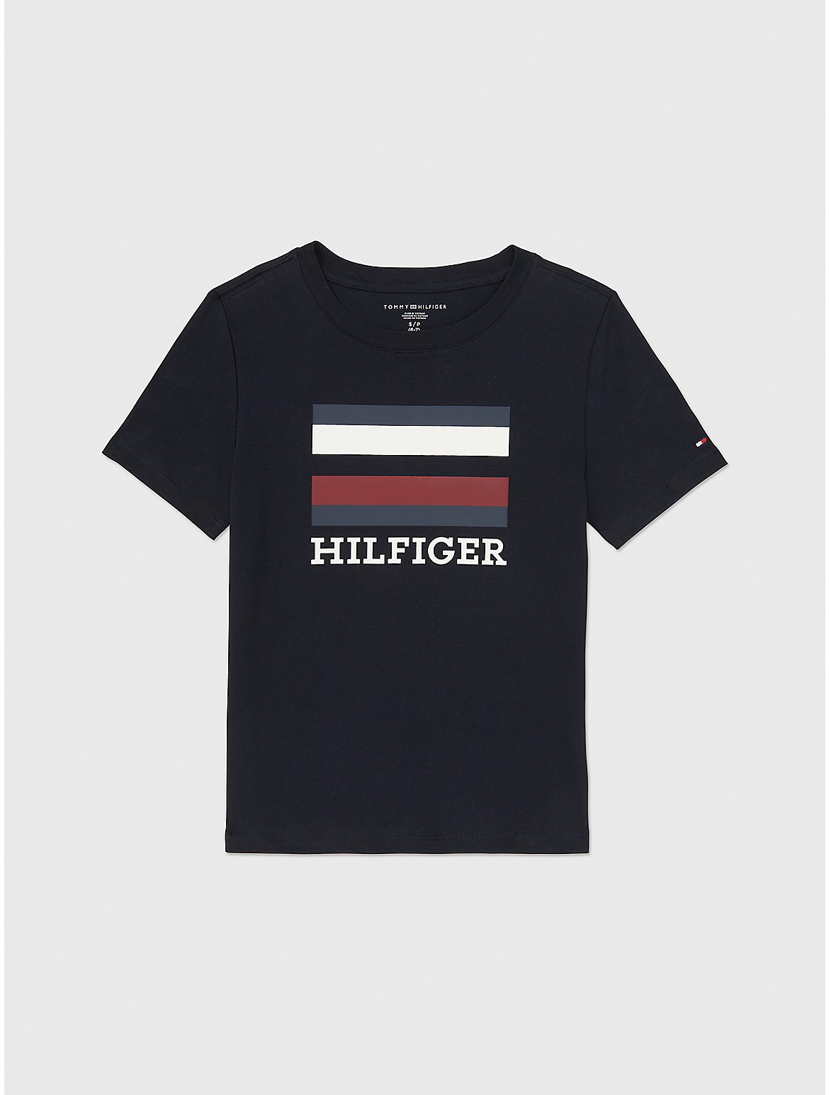 Tommy Hilfiger Boys' Kids' Block Logo Stripe T-Shirt