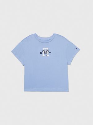 Kids' Sateen Logo Applique T-Shirt, Alabama Blue