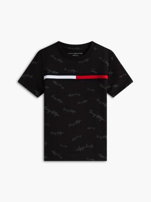 Детские футболки Tommy Hilfiger Kids' Signature Flag Stripe Logo T-Shirt — фото 5