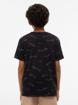 Детские футболки Tommy Hilfiger Kids' Signature Flag Stripe Logo T-Shirt — фото 4