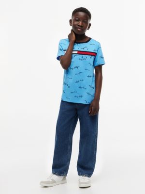 Детские футболки Tommy Hilfiger Kids' Allover Signature T-Shirt — фото 2