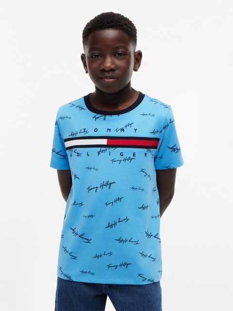 Детские футболки Tommy Hilfiger Kids' Allover Signature T-Shirt