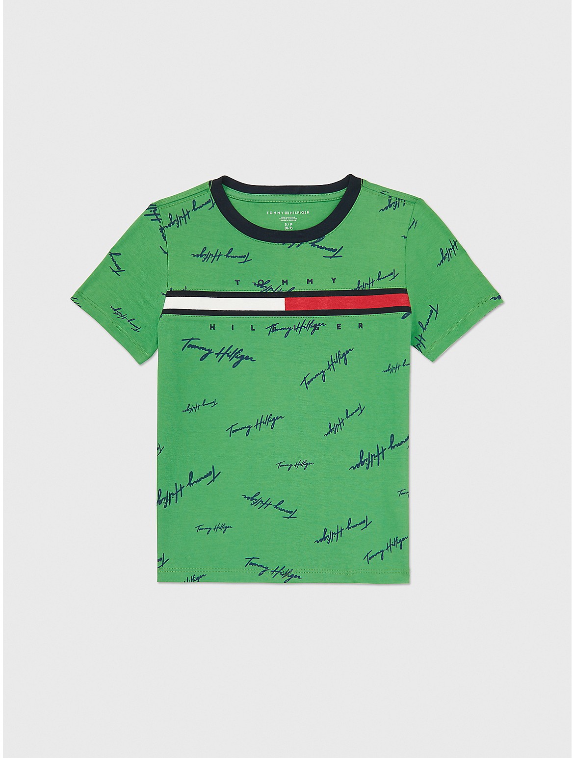 Tommy Hilfiger Boys' Kids' Signature Flag Stripe Logo T-Shirt