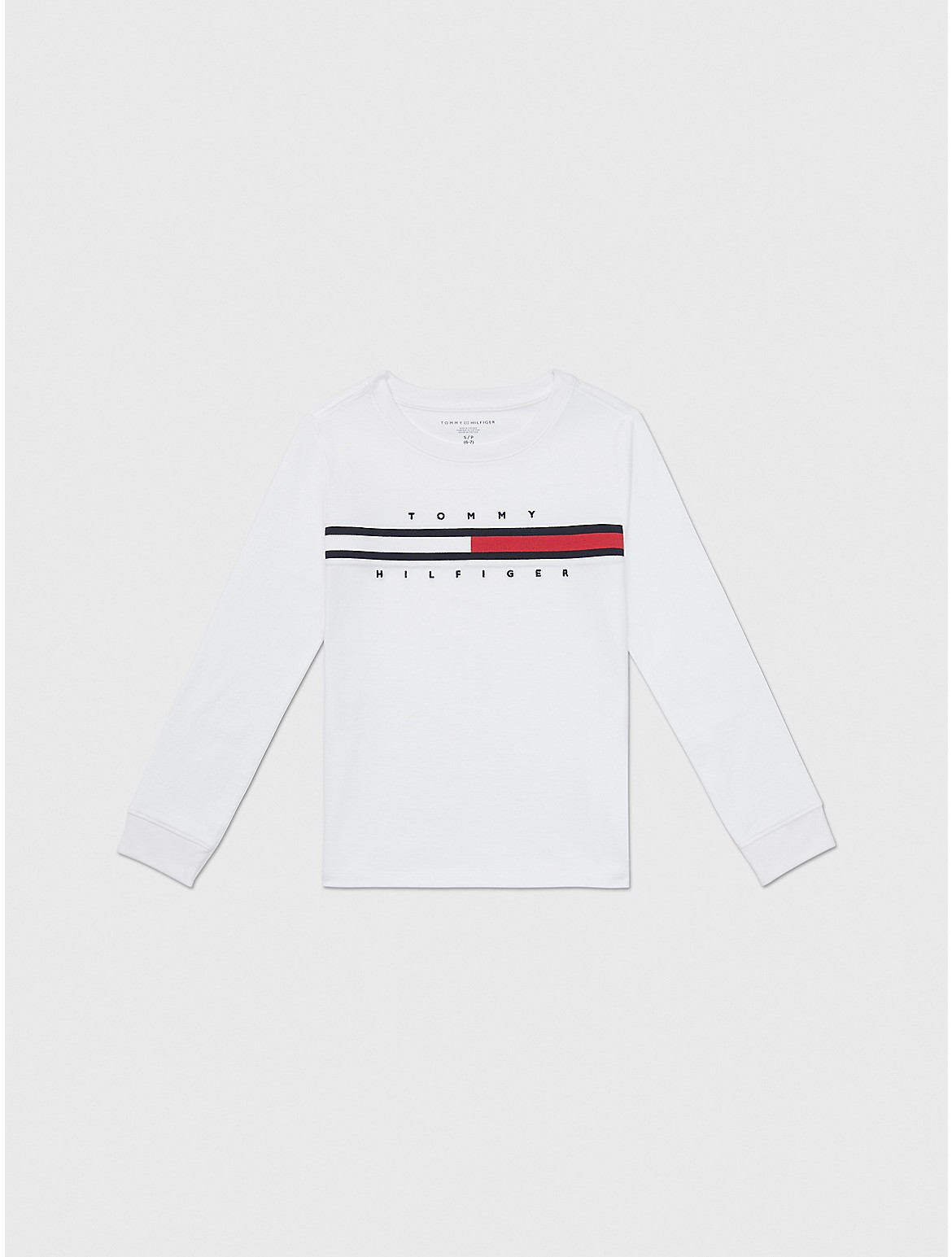 Tommy Hilfiger Boys' Kids' Long-Sleeve Flag Stripe T-Shirt