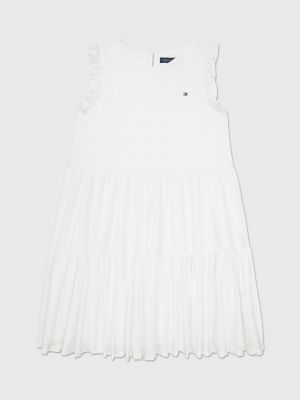 Kids Sleeveless Embroidered Tiered Dress Tommy Hilfiger USA