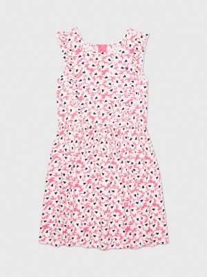 Kids' Sleeveless Floral Print Ruffle Dress | Tommy Hilfiger USA