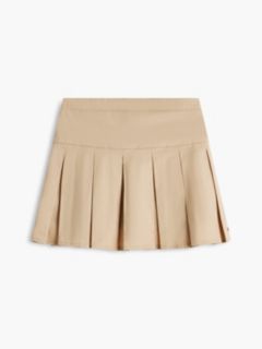 Kids' Solid Pleated Skirt — Clayed Pebble 5