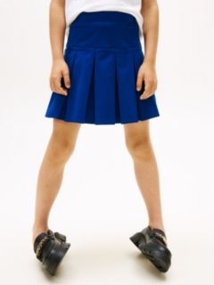 Kids' Solid Pleated Skirt — Anchor Blue 1
