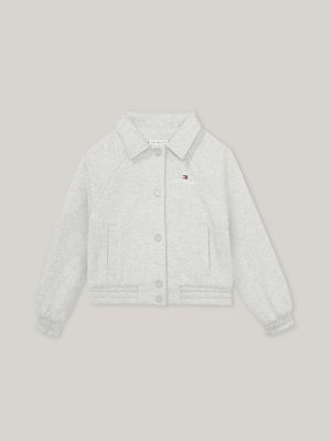 Tommy hilfiger white bomber jacket sales