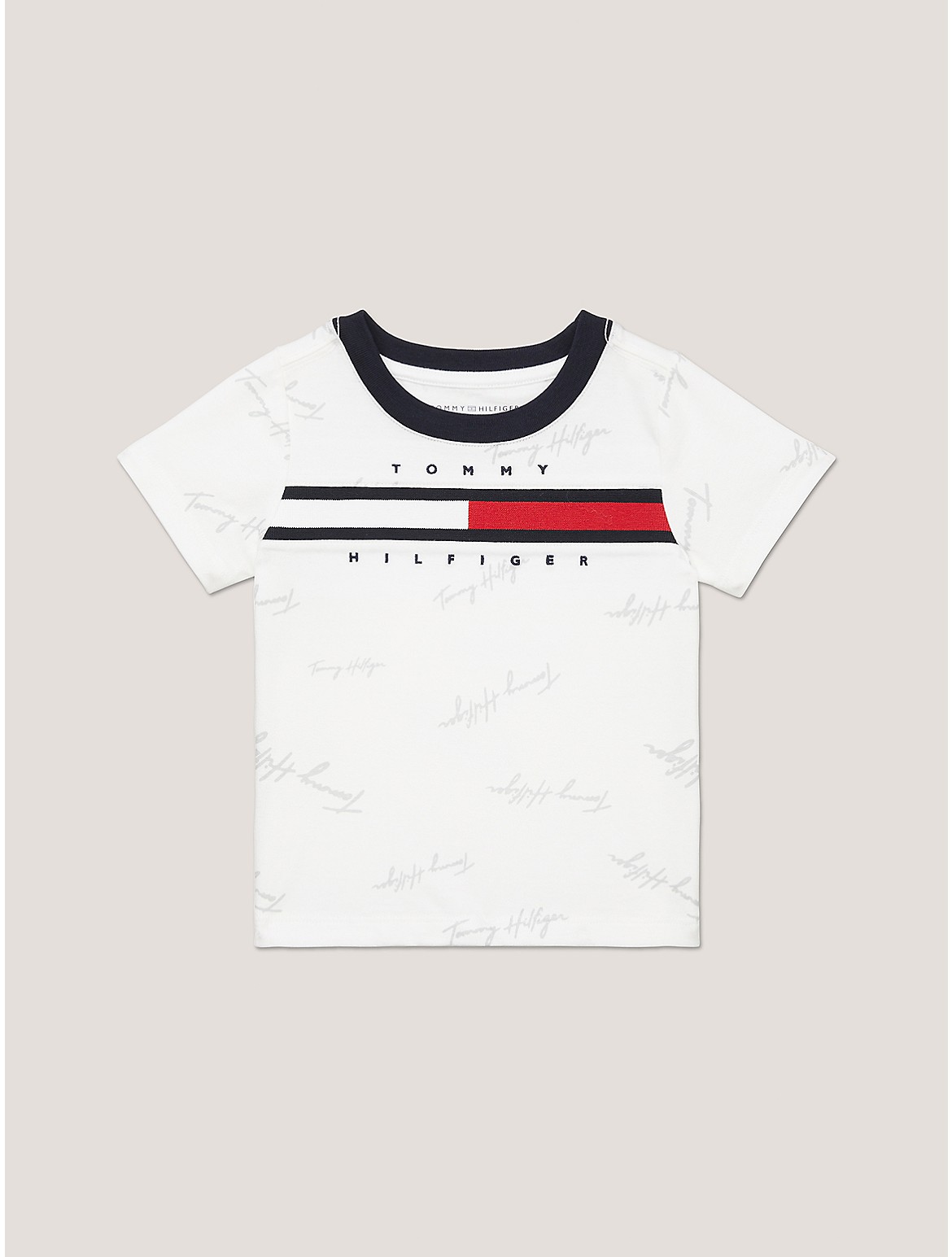 Tommy Hilfiger Boys' Babies' Signature Flag Stripe Logo T-Shirt