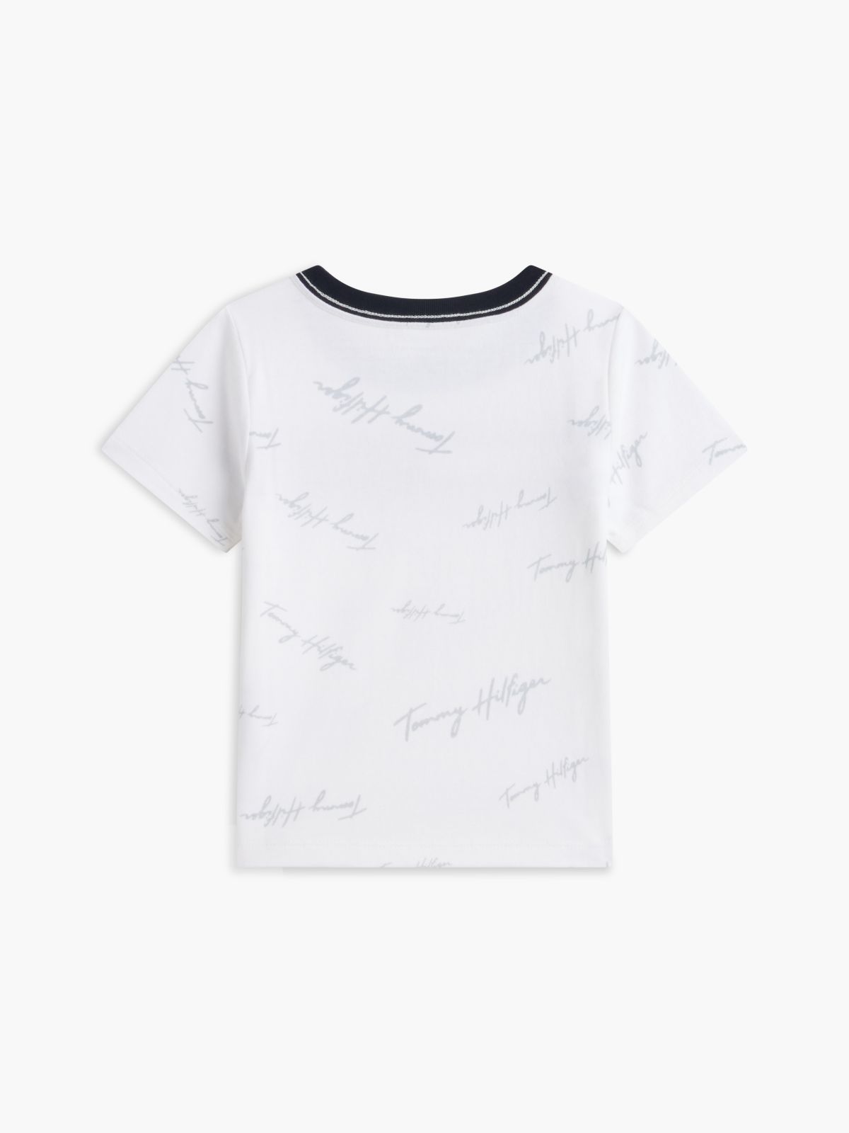 Babies' Signature Flag Stripe Logo T-Shirt — Optic White