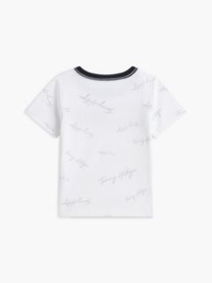 Babies' Signature Flag Stripe Logo T-Shirt — Optic White 2