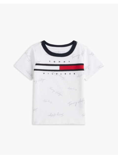 Детские футболки Tommy Hilfiger Babies' Signature Flag Stripe Logo T-Shirt