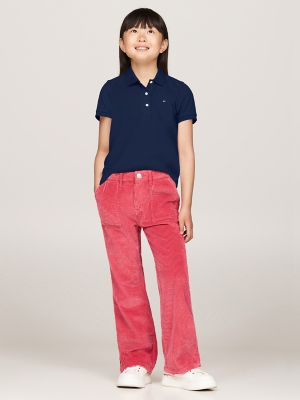 Kids' Solid Stretch Polo, Cobalt Sapphire