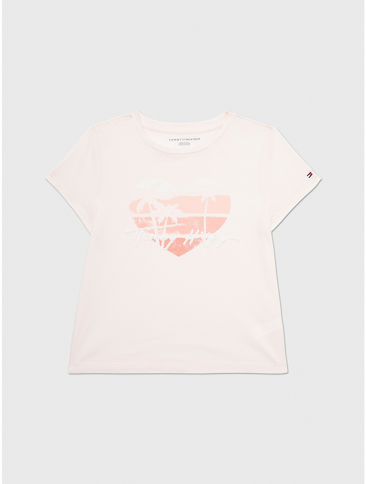 Tommy Hilfiger Girls' Kids' Heart Logo T-Shirt - Pink - S