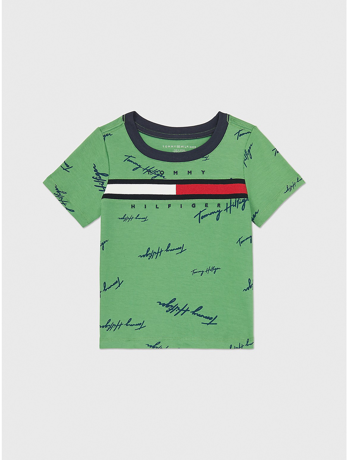 Tommy Hilfiger Boys' Babies' Signature Flag Stripe Logo T-Shirt