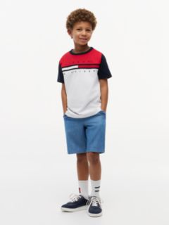Kids' Colorblock Flag Stripe T-Shirt — Optic White 2
