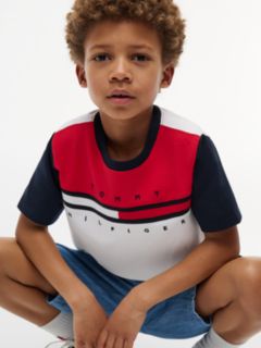 Kids' Colorblock Flag Stripe T-Shirt — Optic White 3