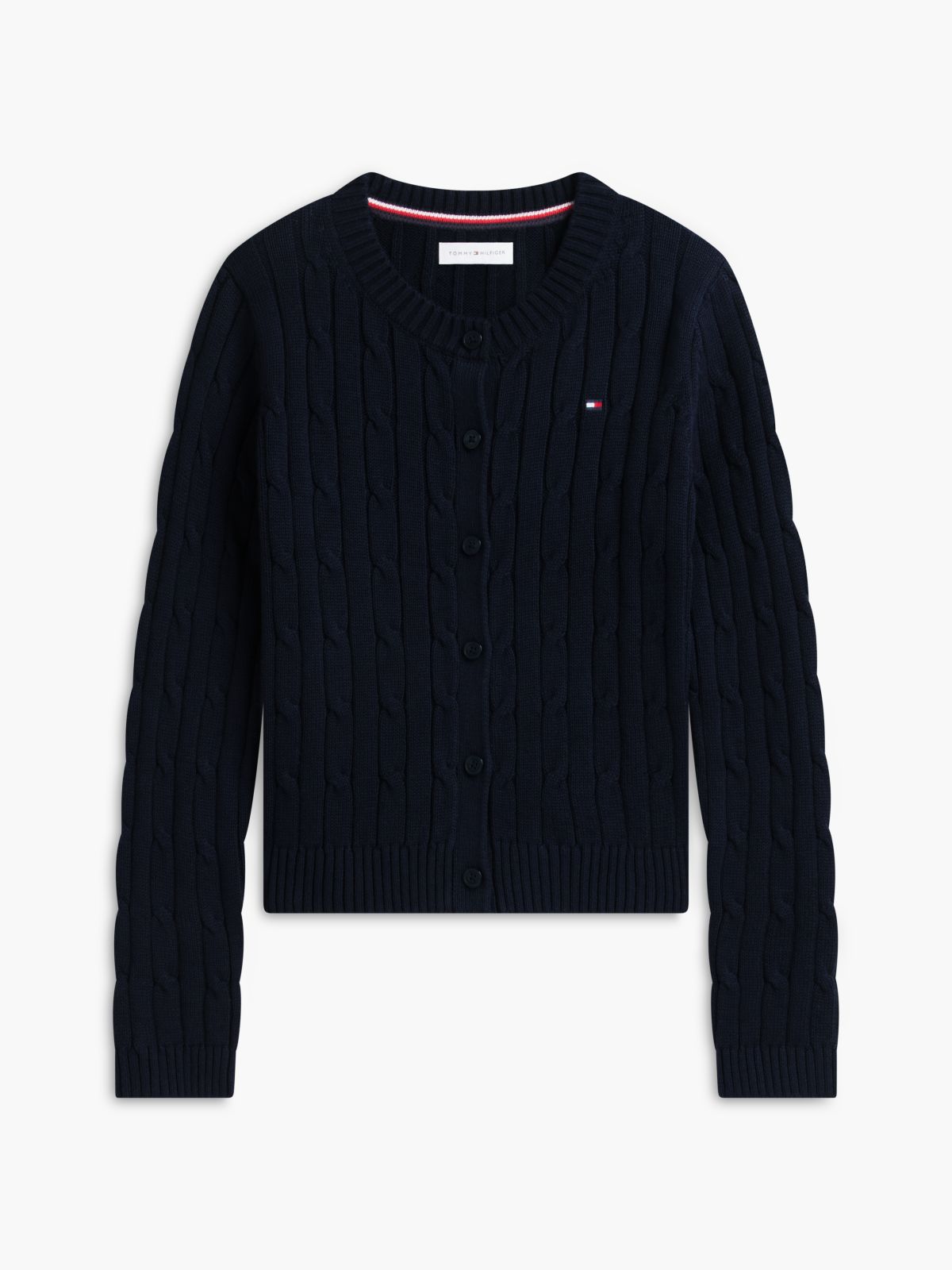 Kids' Cable Knit Cardigan — Navy Blue