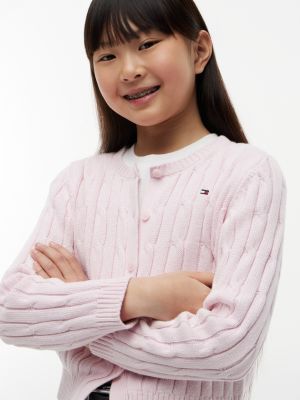 Детские кардиганы Tommy Hilfiger Kids' Cable Knit Cardigan — фото 4
