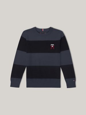 Kids Rugby Stripe Crewneck Sweater Tommy Hilfiger