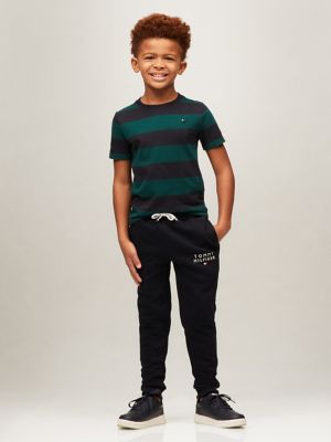 Kids' Short-Sleeve Rugby Stripe T-Shirt, Cypress Green