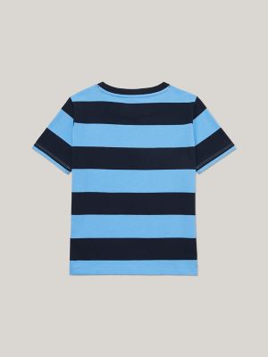 Kids' Short-Sleeve Rugby Stripe T-Shirt, Copenhagen Blue