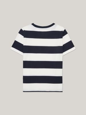 Kids' Short-Sleeve Rugby Stripe T-Shirt, Navy / White Stripe