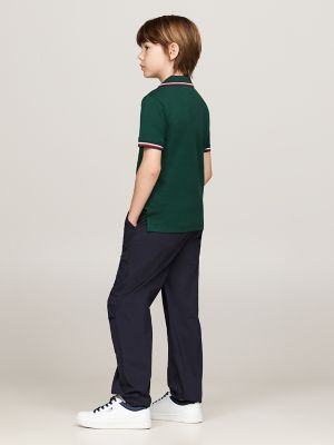 Kids' Tommy Wicking Polo, Cypress Green