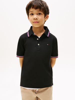 Kids' Tommy Wicking Polo, Black