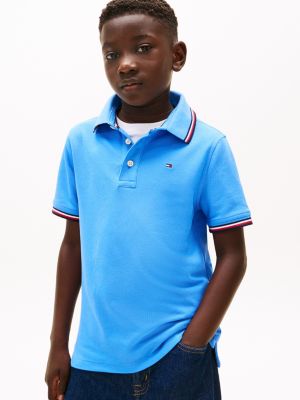 Kids' Tommy Wicking Polo, Blue Spell