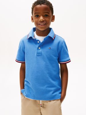 Kids' Tommy Wicking Polo, Copenhagen Blue