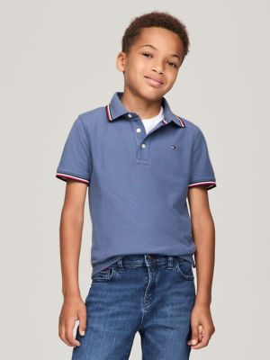 Kids' Tommy Wicking Polo, Bank Blue