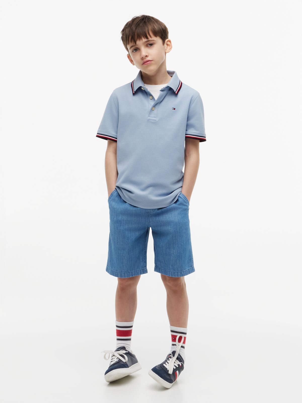 Kids' Tommy Wicking Polo — Rain Dance