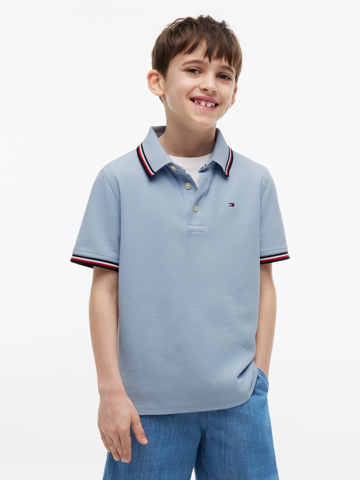 Kids' Tommy Wicking Polo — Rain Dance