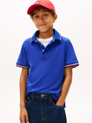 Kids' Tommy Wicking Polo, Wedge Blue