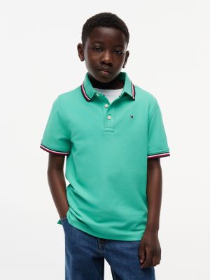 Kids' Tommy Wicking Polo, Aloha Green