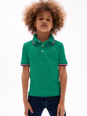 Kids' Tommy Wicking Polo, Olympic Green