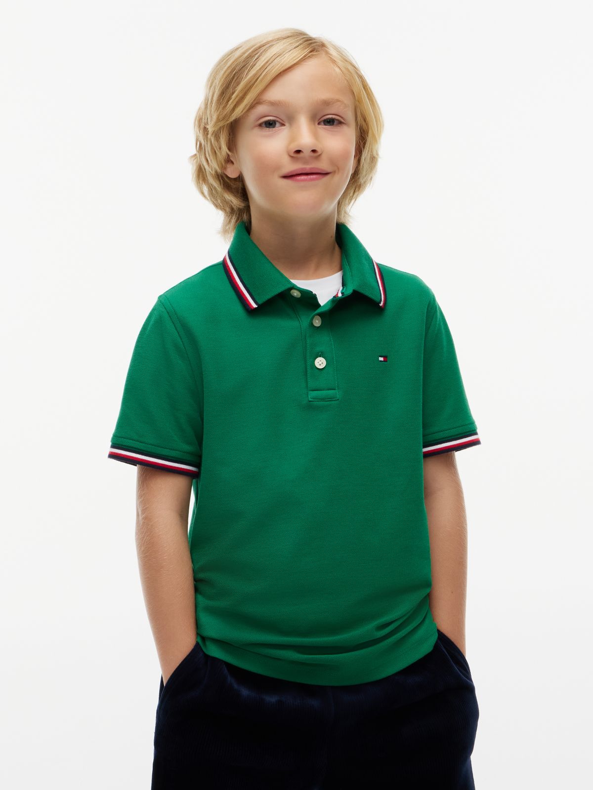 Kids' Tommy Wicking Polo — Nouveau Green