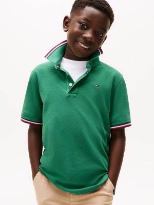 Kids' Tommy Wicking Polo, Academia Green