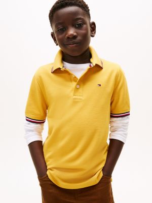 Kids' Tommy Wicking Polo, City Yellow